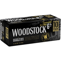 WOODSTOCK and COLA 6% 10 PACK 375ML CANS