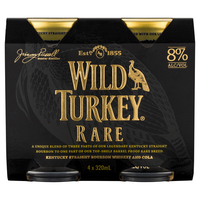 WILD TURKEY RARE AND COLA 8% 24 x 375ML CANS