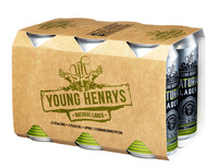 YOUNG HENRYS 4.2% NATURAL LAGER 6 PACK x 375ML TINNIES