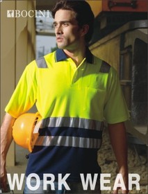 'Bocini' Hi-Vis Short Sleeve Polyface/Cotton Back Polo with Reflective Tape