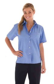 'DNC' Regular Collar Blouse, Side Splits, Single Pocket - S/S