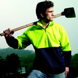 'Bocini' Unisex Hi-Vis  Zip Safety Fleece