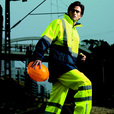 'Bocini' Unisex Hi-Vis Mesh Lines Safety Jacket with Reflective Tape