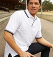 'Bocini' Mens Double Striped Polo