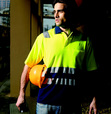 'Bocini' Unisex Hi-Vis Short Sleeve Polyface/Cotton Back Polo with Reflective Tape