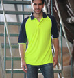 'Bocini' Unisex Hi-Vis Raglan Sleeve Safety Polo